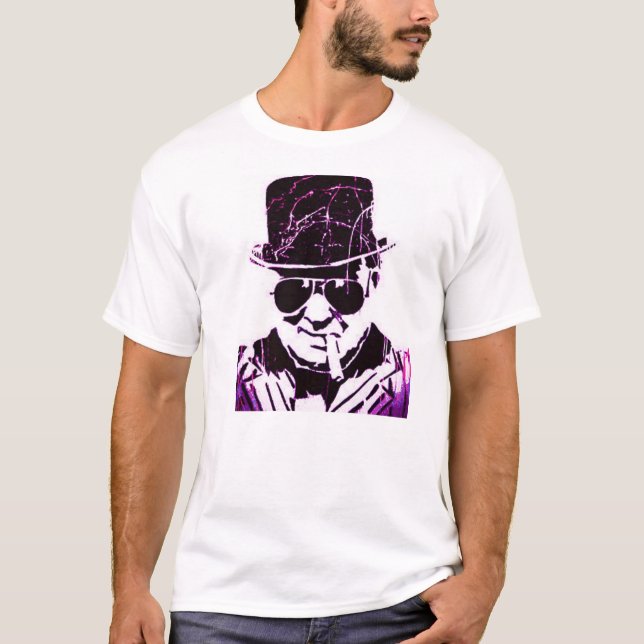 Camiseta Churchill retro púrpura (Anverso)