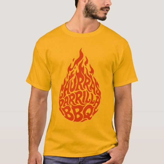 Camiseta Churras Parrilla BBQ (Anverso)