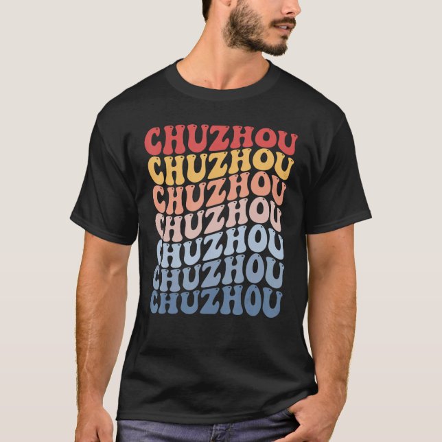 Camiseta Chuzhou City Groovy Retro (Anverso)