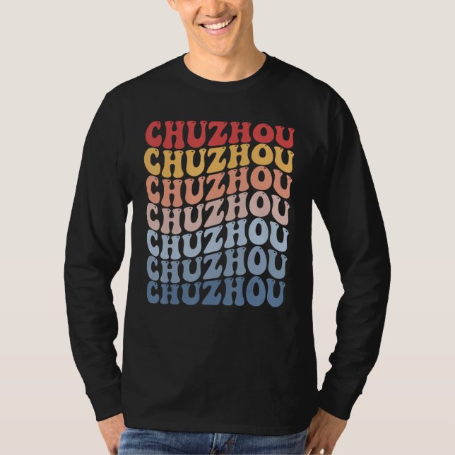 Camiseta Chuzhou City Groovy Retro (Anverso)