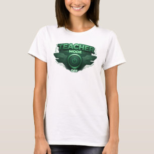 Camiseta Cian Atractivo MODO ENSEÑANZA DESACTIVADO Impresió