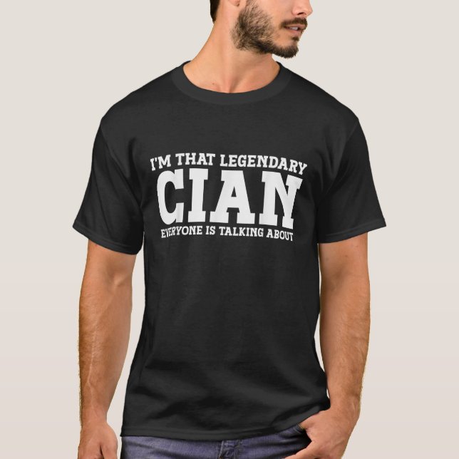 Camiseta Cian Nombre Personal Nombre Nombre Difícil Cian (Anverso)