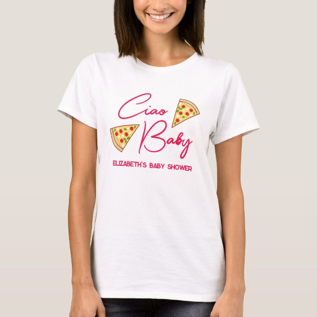 Camiseta Ciao Baby Italian Baby Shower (Anverso)