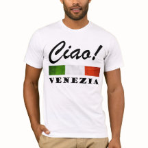 ¡Ciao! Bandera italiana Venecia Italia de Venezia