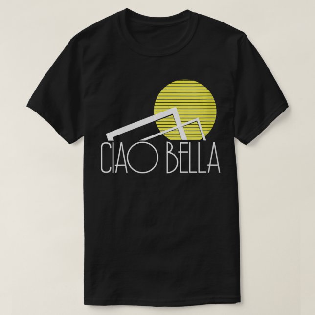 Camiseta Ciao Bella Italia Cita En Italiano VNeck  (Diseño del anverso)
