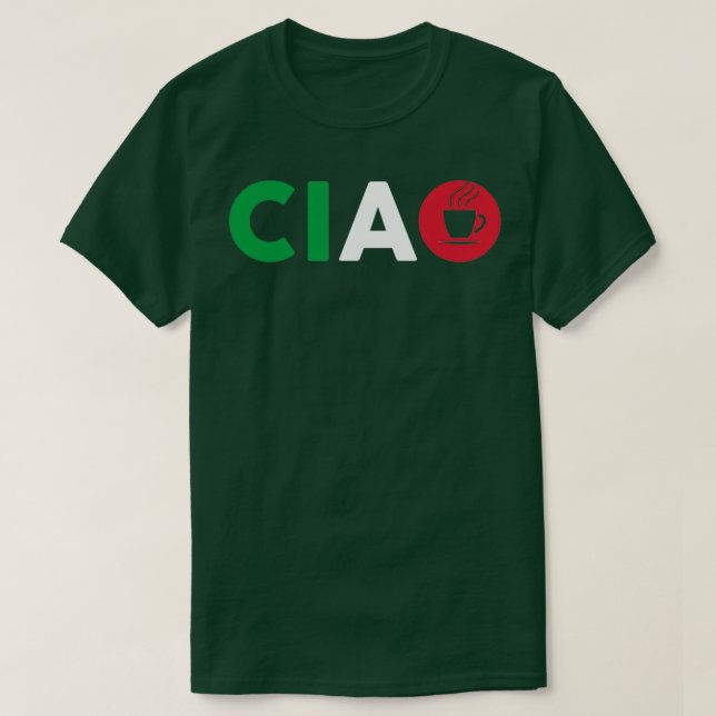 Camiseta Ciao Italiano I Amo Italia Espresso (Diseño del anverso)