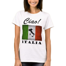 ¡Ciao! Mapa italiano de la bandera de Italia