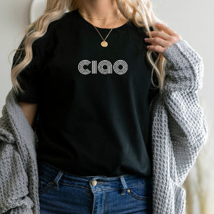 Camiseta Ciao Tipografía italiana moderna de Guay
