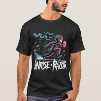 Camiseta Ciber Ola Futuro Neón Retro-Futurismo Japonés