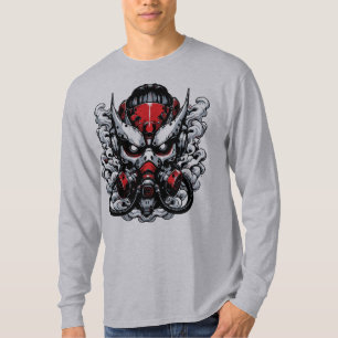 Camiseta Ciber Oni: Máscara del Guerrero de Humo