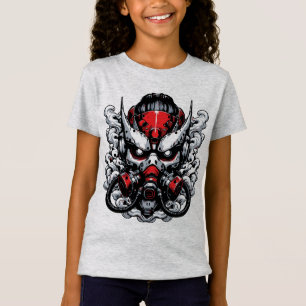 Camiseta Ciber Oni: Máscara del Guerrero de Humo