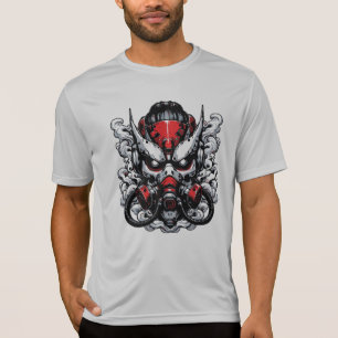 Camiseta Ciber Oni: Máscara del Guerrero de Humo