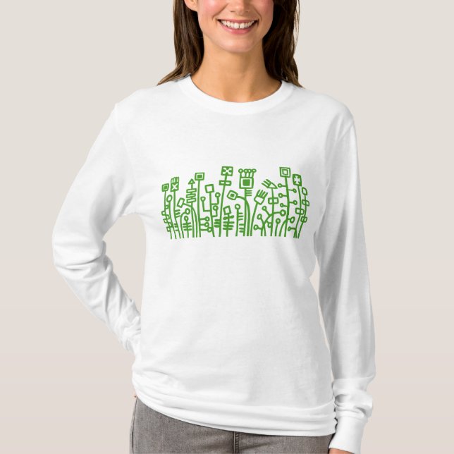 Camiseta Ciberjardín - Aguacate verde (Anverso)