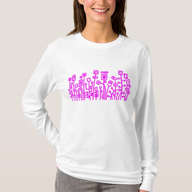 Camiseta Ciberjardín - Magenta (Anverso)