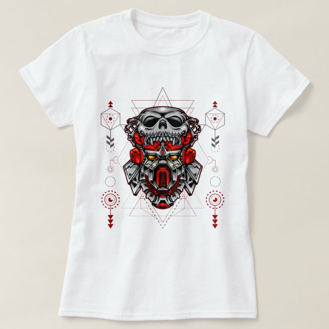 Camiseta Cibernetic Skull (Diseño del anverso)