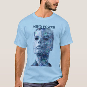Camiseta Ciberpunk AI Humano Placa de Circuito Azul