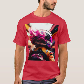 Camiseta Ciberpunk Biker Motocicleta Motociclista Futurista