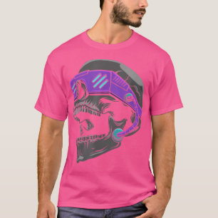 Camiseta Ciberpunk Cabeza de Muerte Skeleton Muerte Metaliz