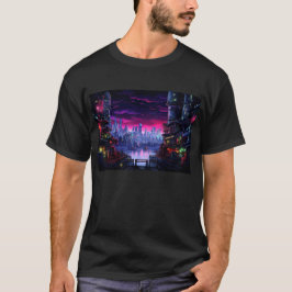 Camiseta Ciberpunk City Waterfront