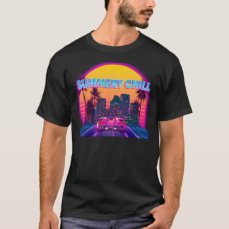 Camiseta ¡Ciberpunk con vibraciones de Summery Chill! Clási