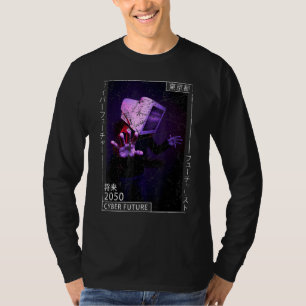 Camiseta Ciberpunk estético japonés: Ciborg futurismo 80