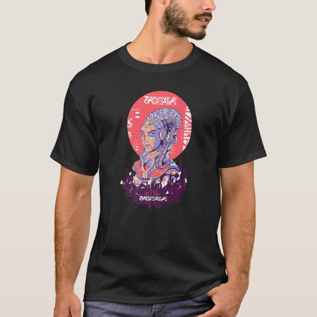 Camiseta Ciberpunk Futuro Retro París (Anverso)
