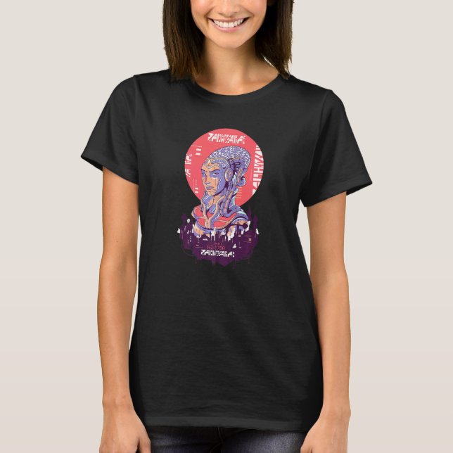 Camiseta Ciberpunk Futuro Retro París (Anverso)