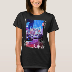 Camiseta Ciberpunk japonés Tokio Streetwear Estética japone