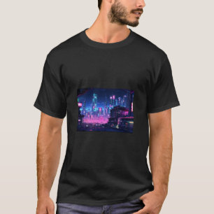 Camiseta Ciberpunk Night City Rooftop
