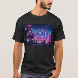 Camiseta Ciberpunk Night City Rooftop