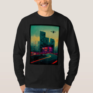 Camiseta Ciberpunks de Tokio ambiente retro lo-fi indie Jap