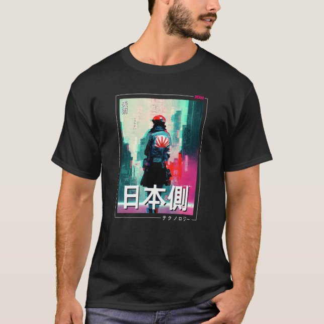 Camiseta Ciberpunks retro Estética de indie lofi japón en T (Anverso)