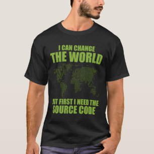 Camiseta Ciberseguridad de código fuente divertida de hacke