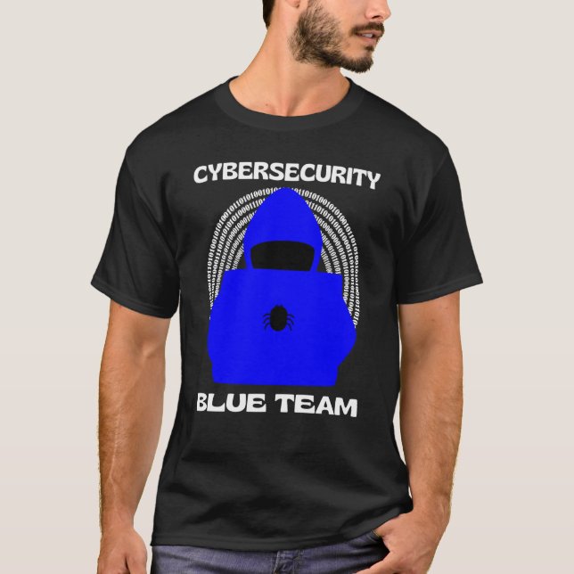 Camiseta Ciberseguridad del equipo azul hackeo de hackers é (Anverso)