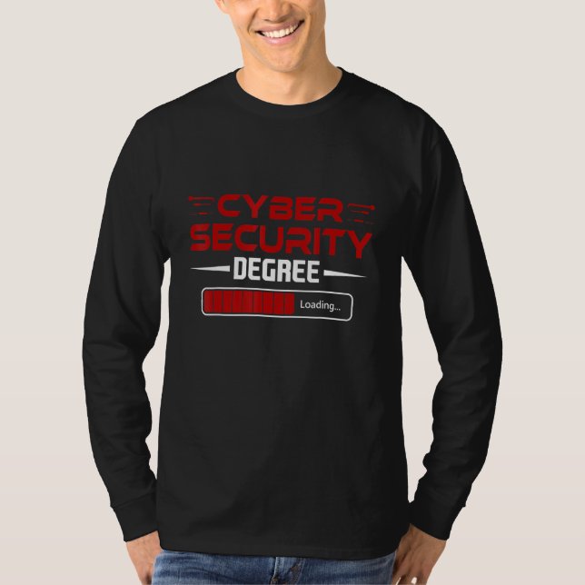Camiseta Ciberseguridad en grados rojos, curiosa cibersegur (Anverso)