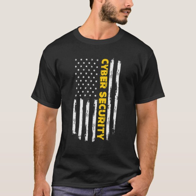 Camiseta Ciberseguridad Programadores De Ti Bandera Vertica (Anverso)