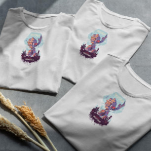 Camiseta Ciberurano futurista Chica