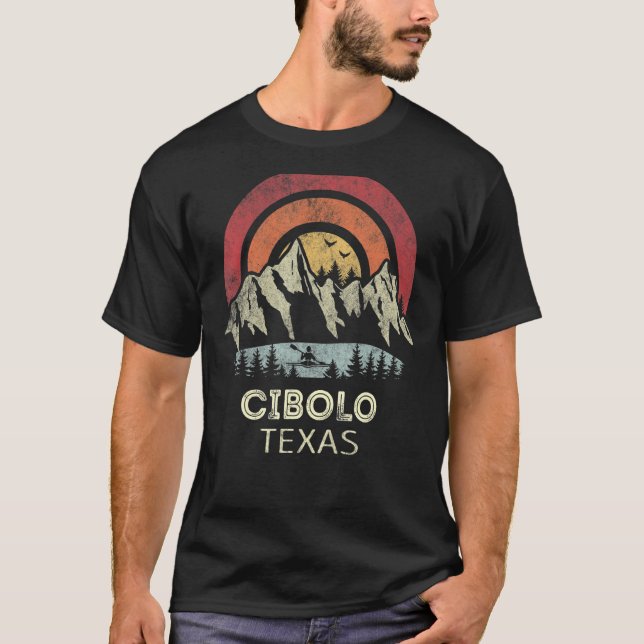 Camiseta Cibolo Texas Mountain Sunset Sunrise Kayaking (Anverso)