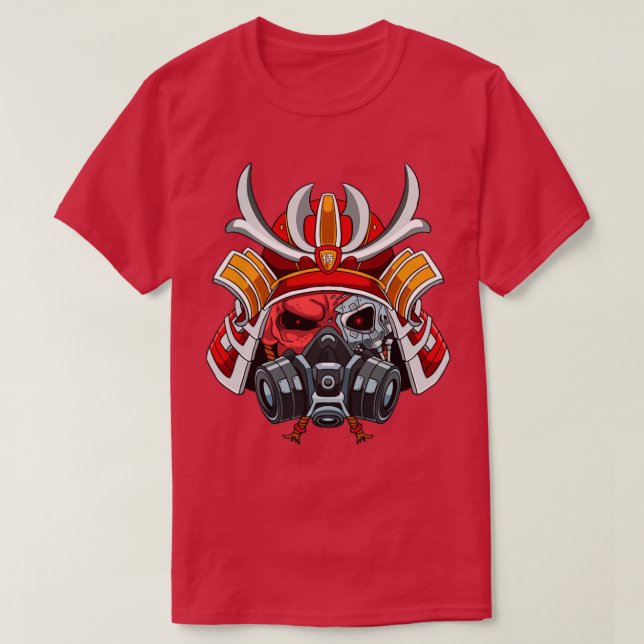 Camiseta Ciborg Samurai Guerrero Bushido Ciber Estética (Diseño del anverso)