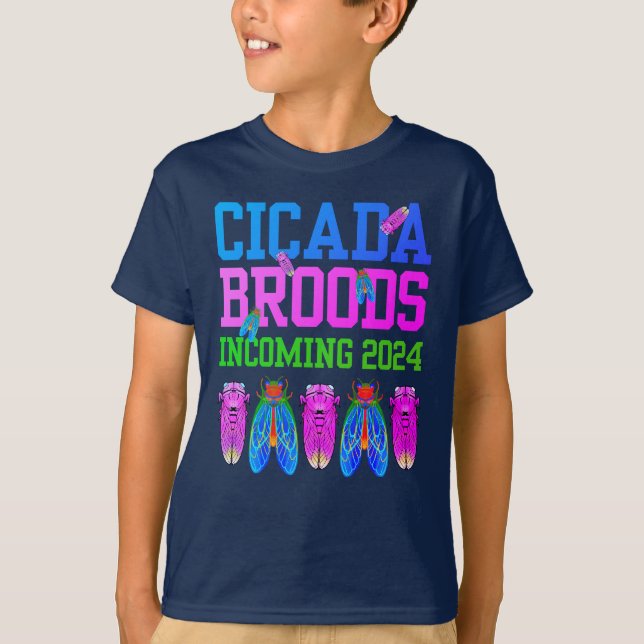 Camiseta CICADA BROODS INGRESANDO A 2024 NIÑOS divertidos (Anverso)