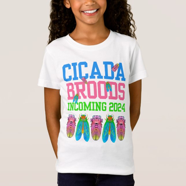 Camiseta CICADA BROODS INGRESANDO A 2024 NIÑOS divertidos (Anverso)