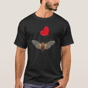 Camiseta Cicada con Día de San Valentín de globos cardíacos