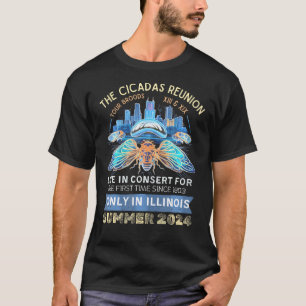 Camiseta Cicada Concert Tour 2024 Illinois Cicada