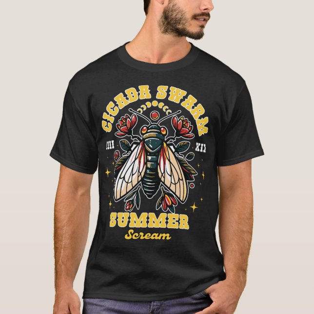 Camiseta Cicada de Enjambre por la Reunión Cicada 2024 (Anverso)