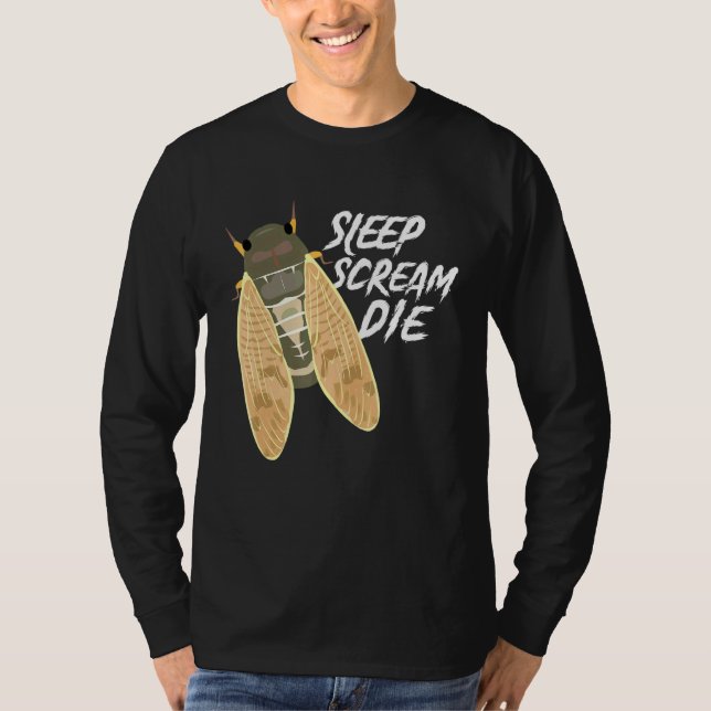 Camiseta Cicada Gripe de Sueño Grito Mortal Entomólogo Natu (Anverso)