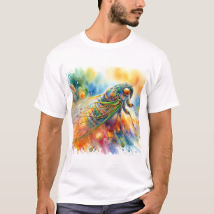 Camiseta Cicada in Colorful Serenity AREF575 - Watercolor