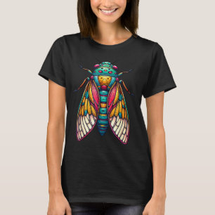 Camiseta Cicada Insect Bug Colorful Cicada Hombres Mujeres