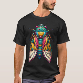 Camiseta Cicada Insect Bug Colorful Cicada Hombres Mujeres
