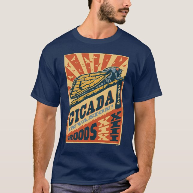 Camiseta Cicada Invasion 2024 Letra Press (Anverso)