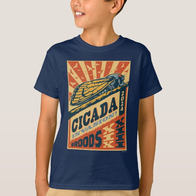 Camiseta Cicada Invasion 2024 Letra Press (Anverso)